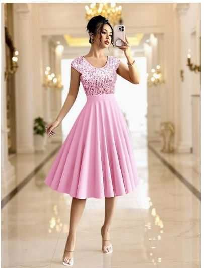 Нова елегантна рокля - Размер L (Temu)