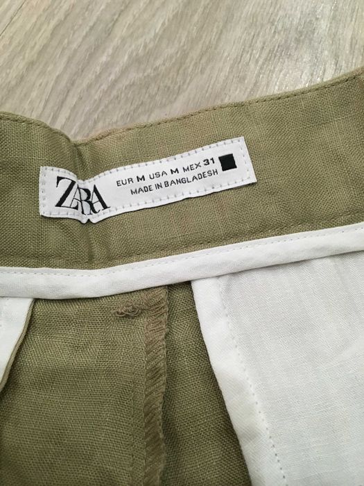 Zara Men's линен бленд мъжки панталонки 31