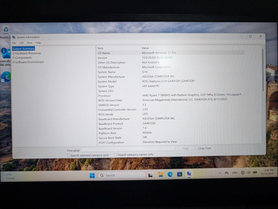 Asus ROG Zephyrus G14 (2021) - Ryzen 7 5800HS, 1650, 16GB RAM, SSD 512GB, Factură