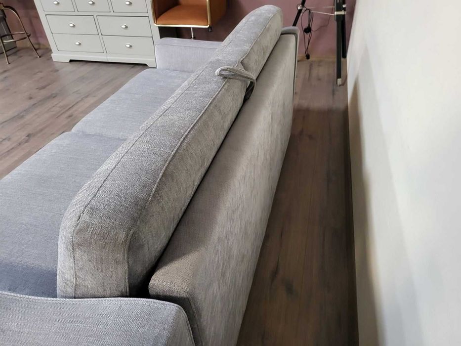 Сив диван от плат с функция сън "Myriad"