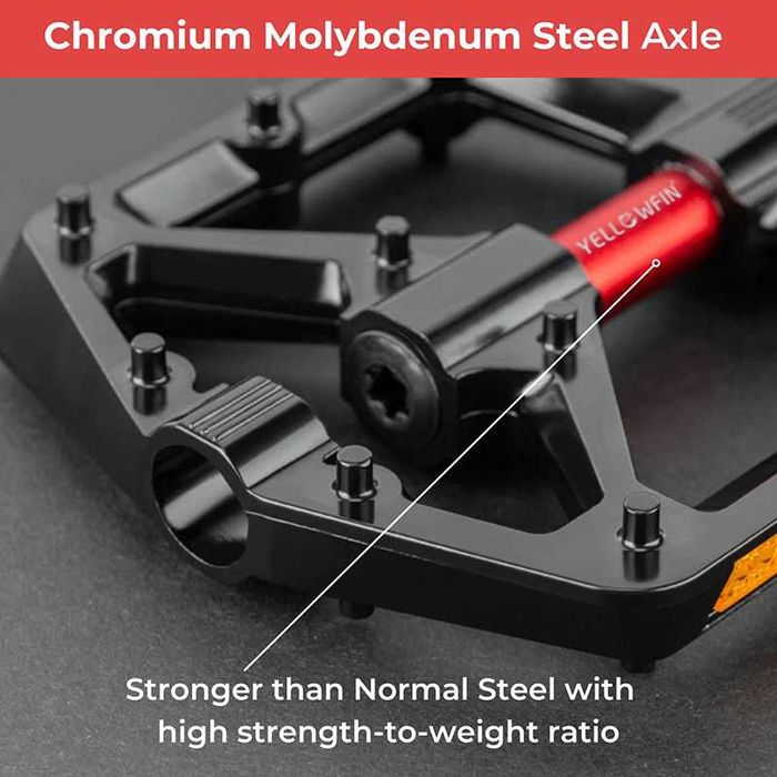 Леки алуминиеви педали за велосипед PROMEND M24N, Двоен DU лагер, Пин