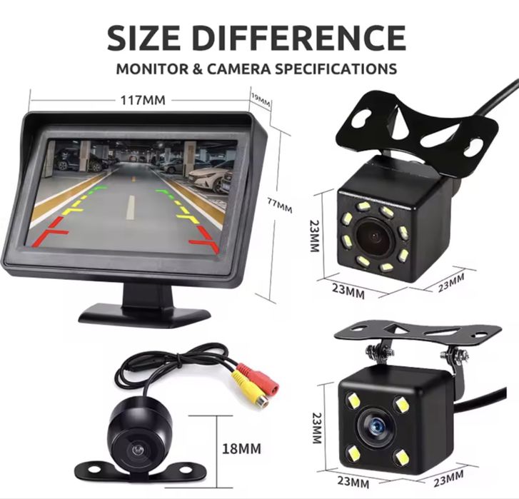 Kit camera de marsarier, cu ecran LCD de 4, 3 inchi - Promotie !!!