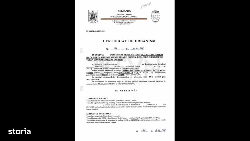 Teren de vanzare - Vama Veche - Oportunitate investitie turistica