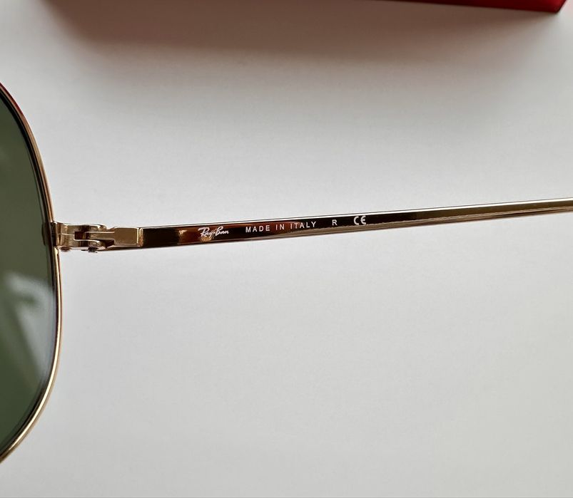 Ray Ban RB3561 Gold Green G15 Aviator 57-17 като нови