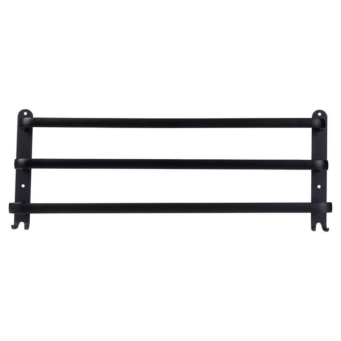 Закачалка за хавлии за баня, черен мат, 60 cm