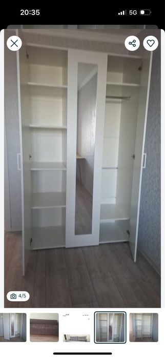 Шкаф белый отличного качества