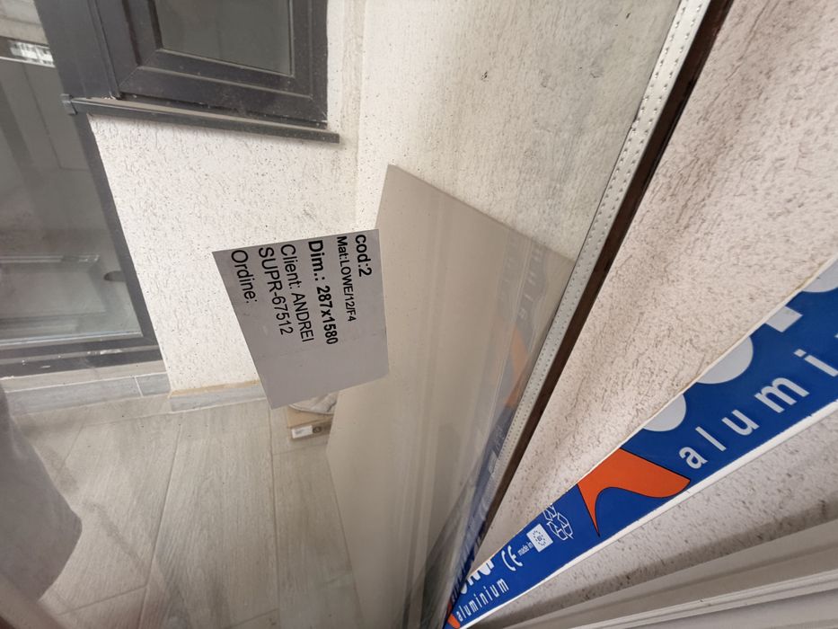 Perete termopan complet Aluminiu Glisant NOU (Delta Aluminium) cu sticlă Low-E