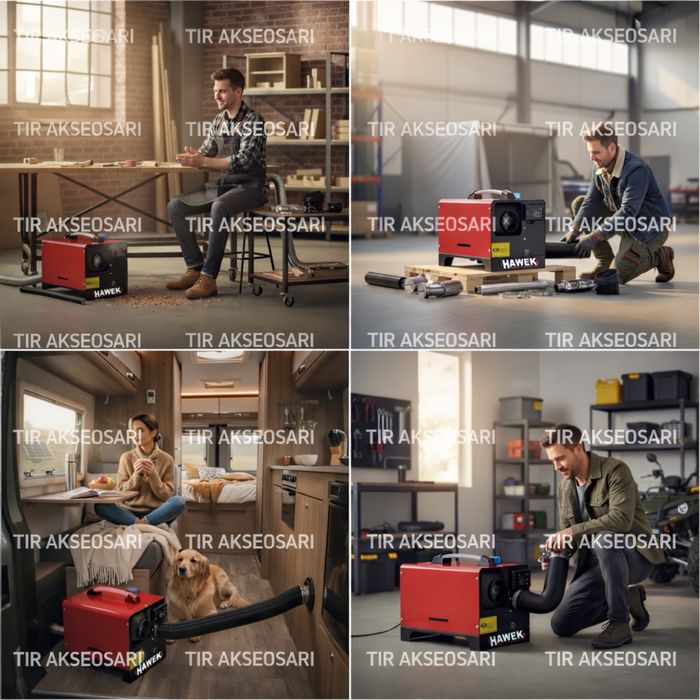 Дизелова въздушна печка HAWEK 12V 24V 220V за каравани, бусове, гаражи