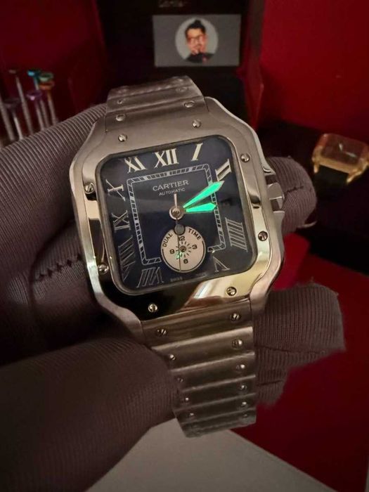 cartier santos 100 silver colectie