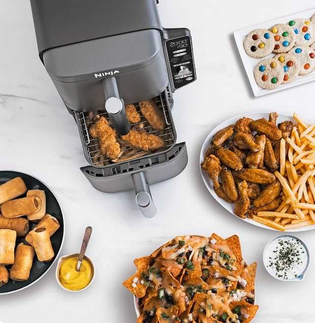 Friteuza cu aer cald Ninja Double Stack XL SL451 cu 6 functii de gatit