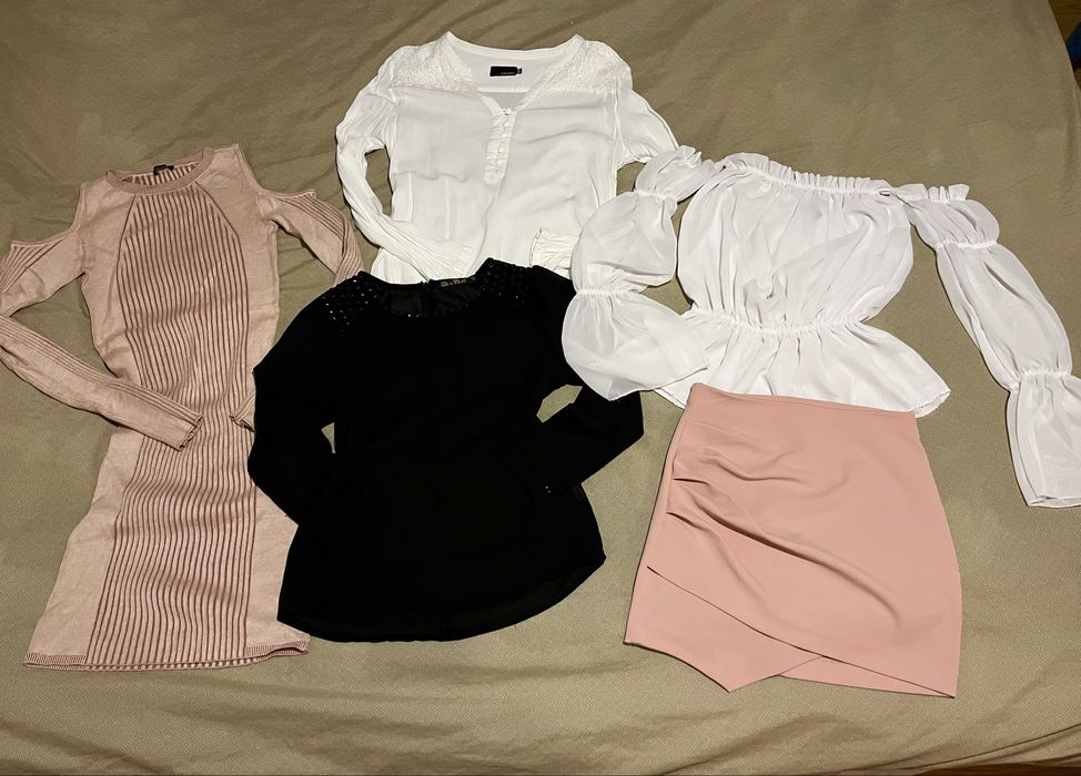 Дамски дрехи– рокля, ризи и комплект Зара пола с риза