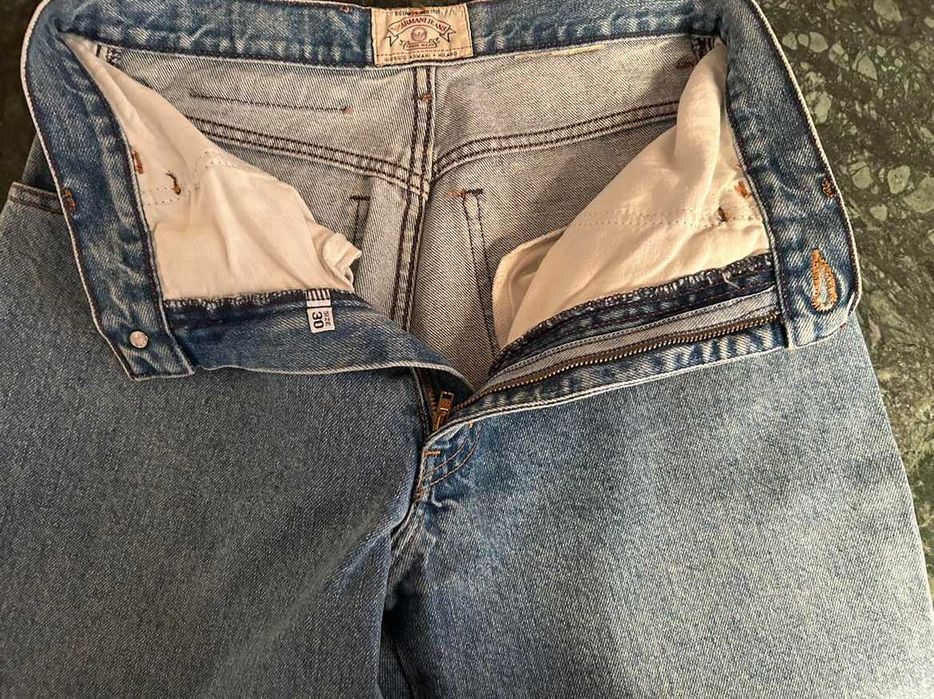 Оригинален Jeans ARMANI с висока талия, размер 30, син