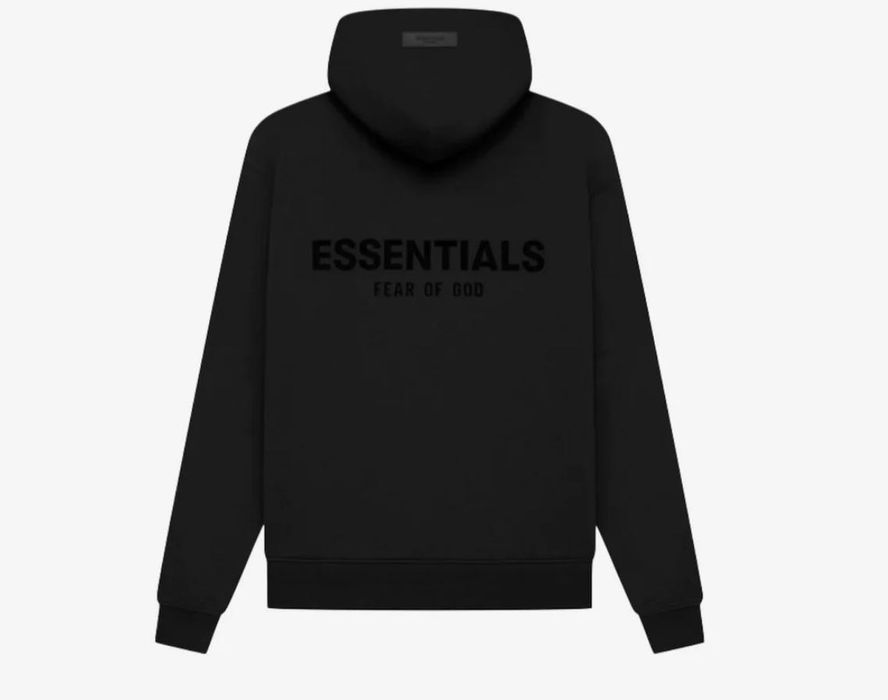 Essential black hoodie M размер