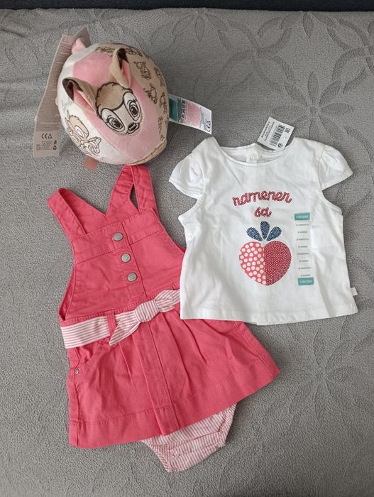 Комплект сукман+тениска - 3 месеца