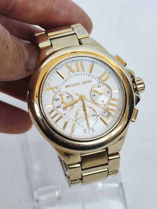 Ceas de mână Michael Kors Bradshaw, pentru doamne, cu quartz, cronograf, din oțel inoxidabil.