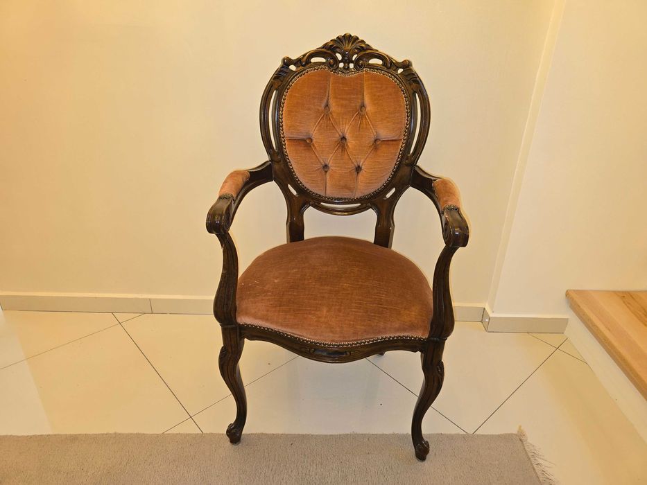 Set 2 scaune + măsuță, stil baroc