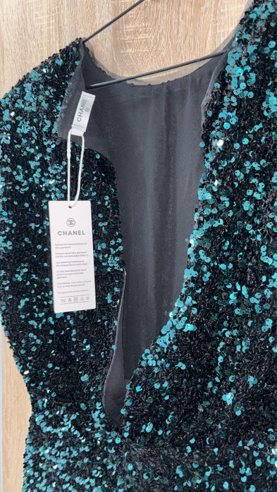 Rochie Ch anel de catifea cu paiete