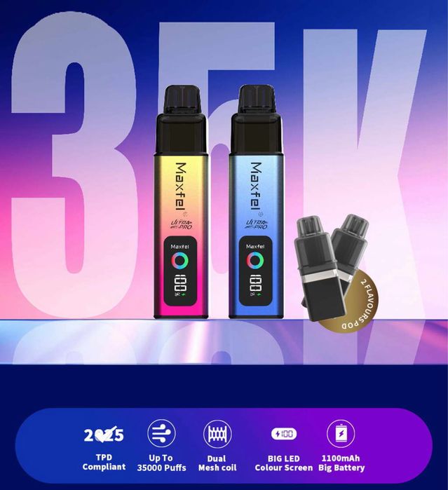 Vape MaxFel 35000 Puffs 2 in 1 pachet 2 bucati