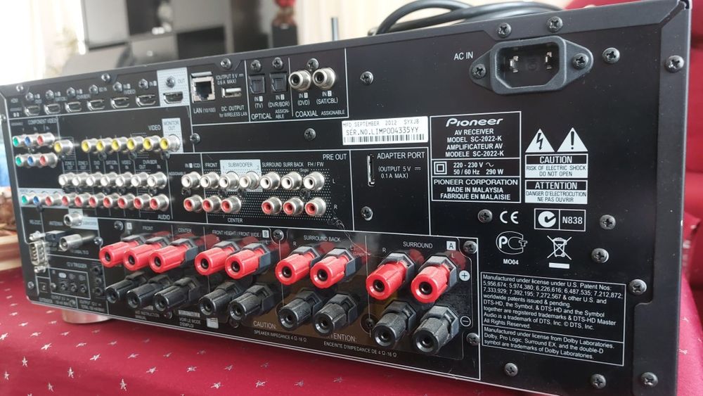 Vand receiver Pioneer SC-2022-K, cu 7.2 canale AirPlay, LAN, 3D, 4K USB, super puternic 170W in 8 Ohm