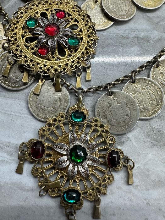 Възрожденски сребърен накит филигран позлата