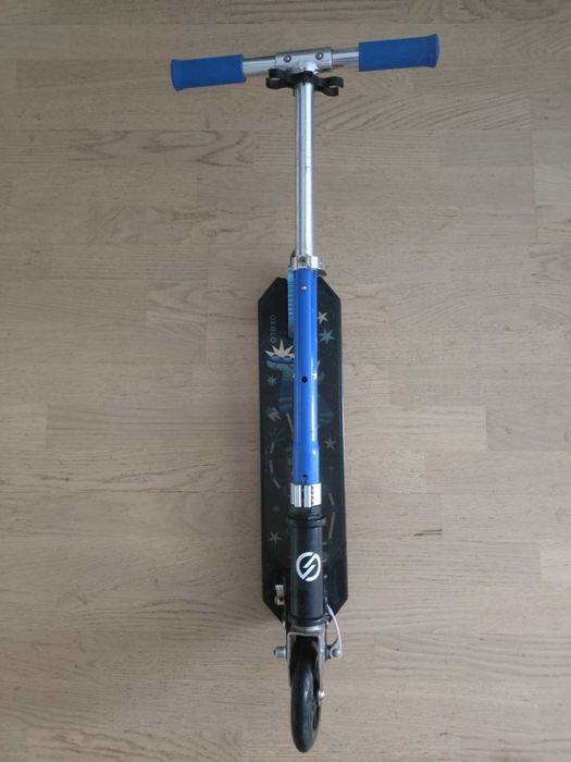 Trotinetă MID1 Galaxy blue copii si casca riding BTWin verde