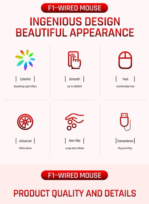 Мишка за компютър нова gaming подарък компютър игра офис лаптоп