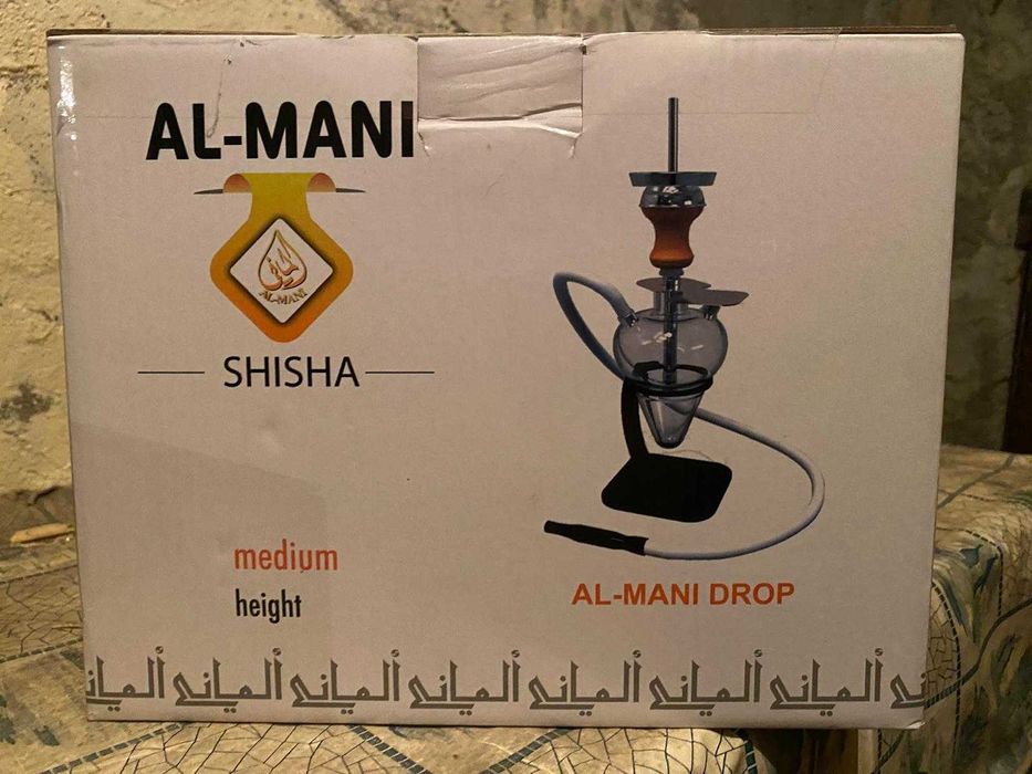 Narghilea Al Mani Drop Portabil + Plita-Aprinzator & Carbuni