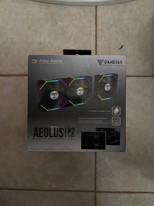 Ventilator carcasa PC Gamdias Aeolus P2 1203U ARGB 120mm,pachet 3 buc