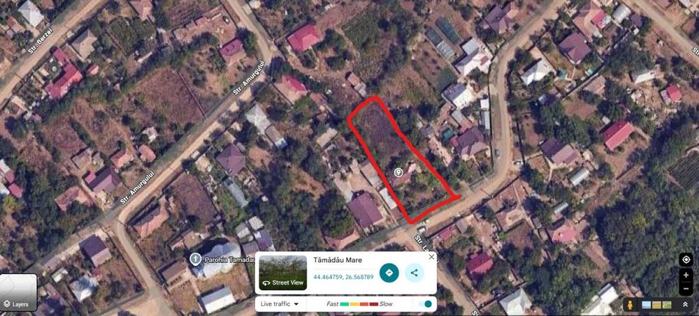 Teren intravilan 1728 mp – Tamadau Mare, Calarasi – ideal casa