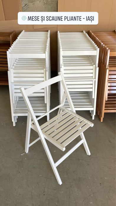 Set masa cu 4 sau 6 scaune pliante pe ALB