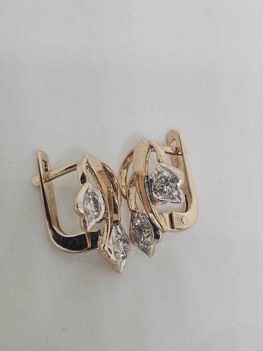 Бриллианты серьги 585проба