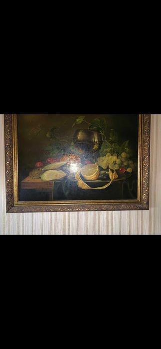 Реплика известного голландского натюрморт Десерт Корнелис Де Хем