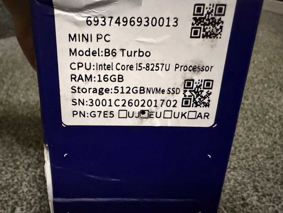 MiniPC / BMax B6 Turbo / i5-8257U / 16+512 / Sigilat