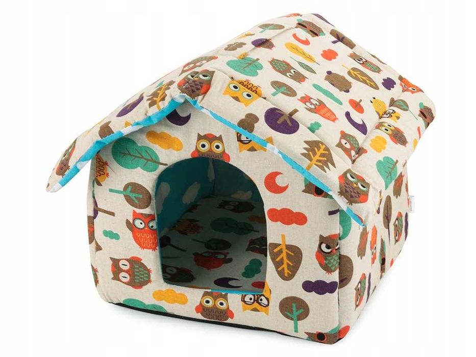 Casuta pliabila pentru pisici caini mici perna detasabila 38x35x33 cm