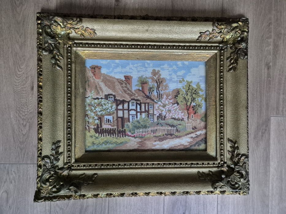 Гоблени, шити от двете страни, ДМЦ конци