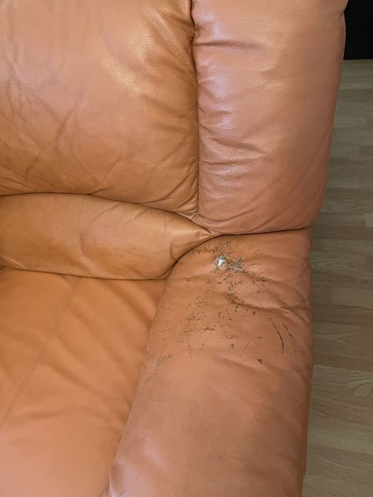 MOBEXPERT MOBILA set MANDY  canapea extensibila si 2 fotolii din piele