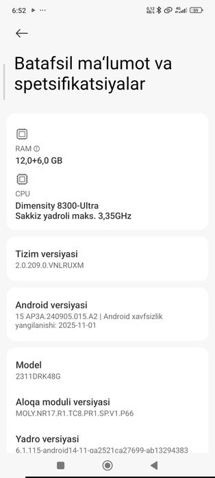Poco x6pro 512gb 12