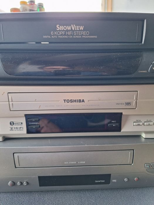 Video VHS 6 capete toshiba,grundig,tevion,universum ,tvp