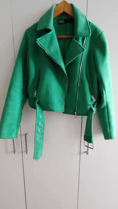 Зелено яке ZARA с колан - XS