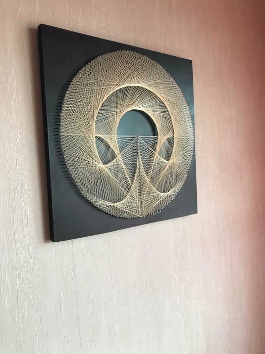 Пано картина от дърво и конци