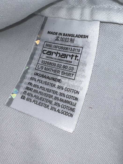 Бяла мъжка риза Carhartt WIP S