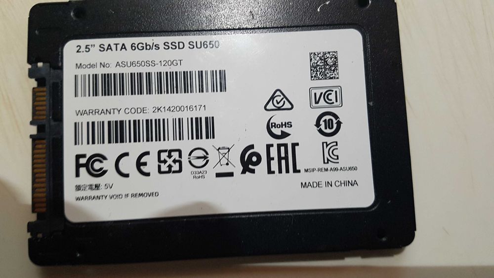 SSD Adata 120 gb 2.5 /Hdd laptop 500gb
