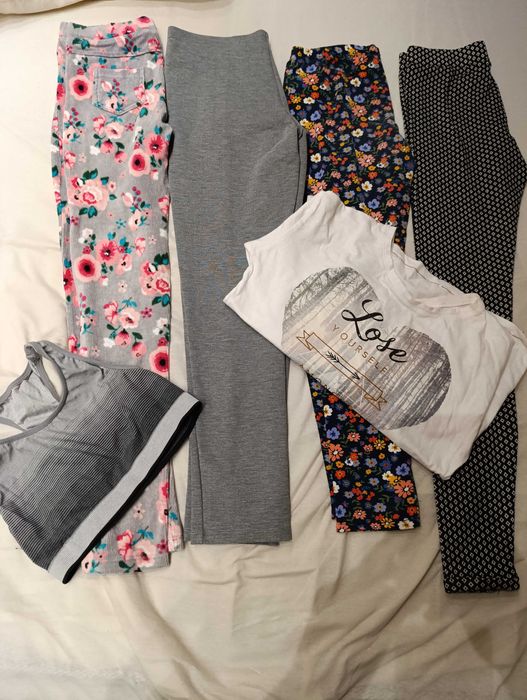 Лот 140/146/152 6 части Клин, панталон, блузка, джнси