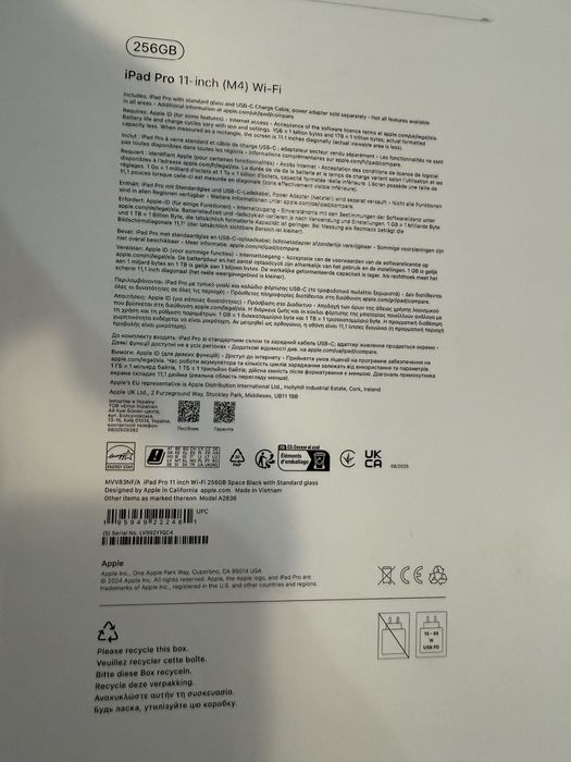 Ipad pro 11 inch M4 256GB  Wi-Fi 2Г гаранция