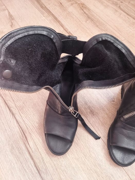 Ghete decupate de vară din piele naturală, mărimea 37