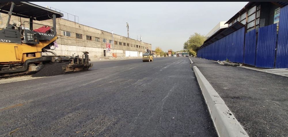 Асфальтирование укладка асфальт ,с катками