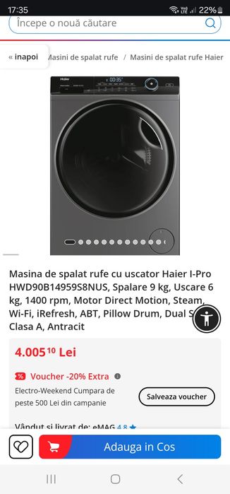 Masina de spalat garantie și transport