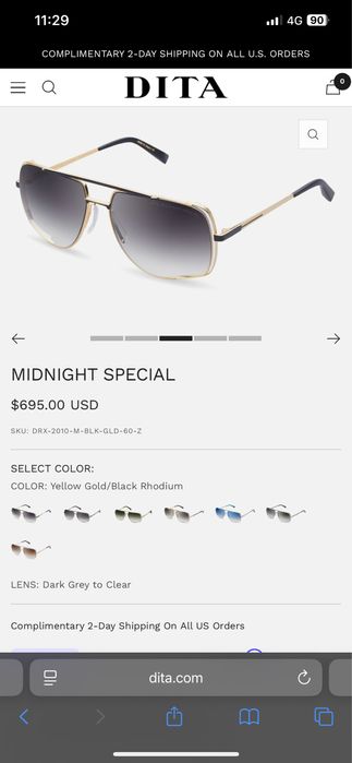 dita midnight special gold