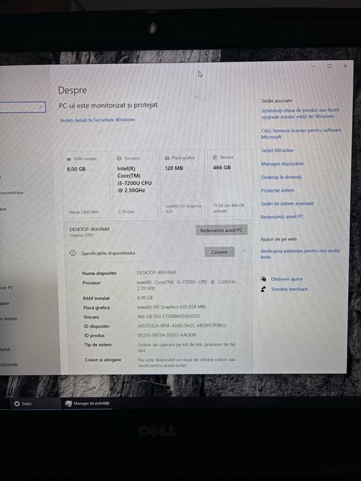 Dell Inspiron 5767, Intel Core i5-7200U