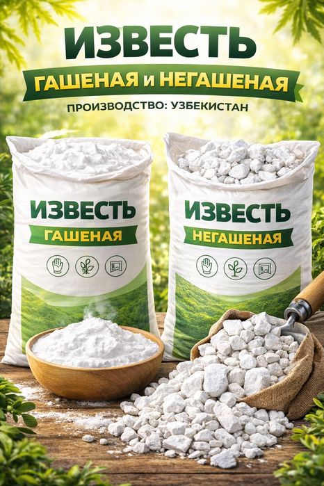 Известь Гашенная и Сухая
